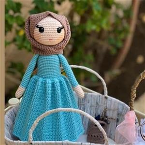 عروسک دختر محجبه بافتنی
