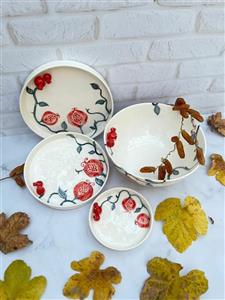 سرویس پذیرایی یلدایی لعابدار و قابل شستشو