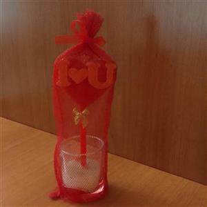شمع قلب i love u لاو ولنتاین عشق قرمز