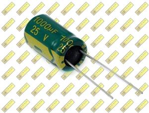 خازن الکترولیت 1000 میکروفاراد 25 ولت یک عددی