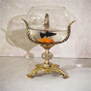 تنگ ماهی پایه برنزی سایز کوچک