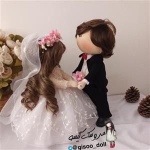 عروسک روسی عروس وداماد. قد عروس 35داماد 40سر متحرک