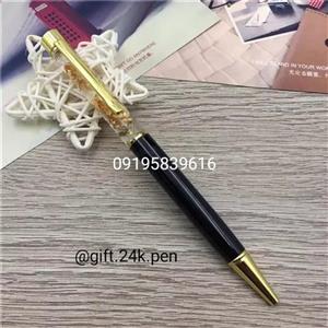 خودکار روکش طلا بدنه مشکی  از غرفه زرآذین در باسلام