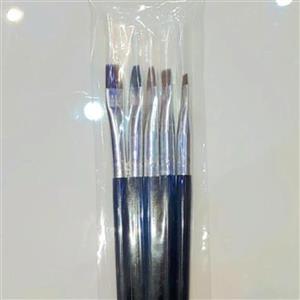 پک قلم طراحی ژل مشکی 5 تایی کاشت ناخن 