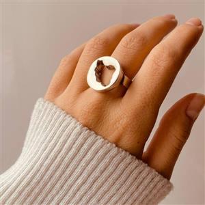 انگشتر  نقشه ایران برنج