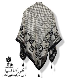 روسری قواره بزرگ مارک دار(گوچی،دیور،چنل،و...) منگوله دار با کد(1025)