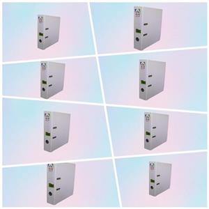 زونکن اطلس مدل  A4 لبه فلزی تیگل دار  سفید( بسته 8 عددی)