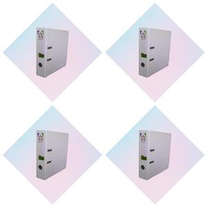 زونکن اطلس مدل  A4 لبه فلزی تیگل دار سفید ( بسته 4 عددی)