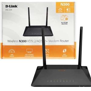 مودم وای فای دی لینک دو آنتن ثابت تلفن WiFi modem dlink port 