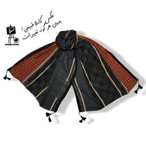 شال زنانه نخی دوطرفه تک رنگ منگوله دار با کد(1022)