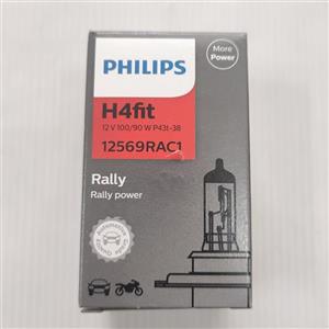 لامپ چراغ جلو پایه H4 فیلیپس اورجینال 100W Rally