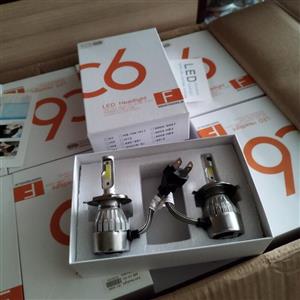 هدلایت خودرو پایه H4 دو کنتاک بسته دو عددی رنگ سفید h4 هزینه   c6