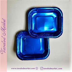 بشقاب متالایز 20 عددی در رنگ های طلایی آبی قرمز مشکی نقره ای مسی و بنفش