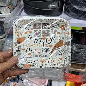 بشقاب کاغدی 20 عددی طرح پرنده و لاو یکبار مصرف مناسب تم تولد