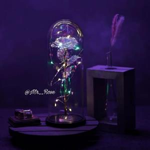 باکس ولنتاین  ، گل رز مصنوعی هفت رنگ برای کادو