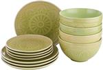 سرویس غذاخوری سرامیک 12 پارچه 4 نفره باتلرز سوماترا Butlers Geschirr-Set Sumatra (12-tlg.) Light Green