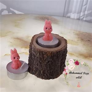 شمع وارمر نماد سال 1402سال خرگوش رنگ صورتی ملایم