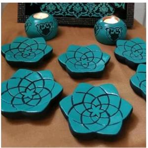 ست هفت سین فیروزه ای فروشگاه چهارباغ اصفهان ( کد 20)