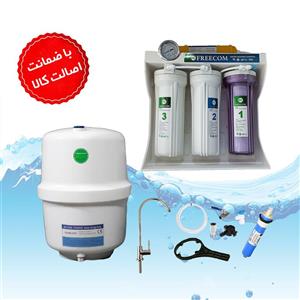 دستگاه تصفیه آب ۶ مرحله ای فری کام FREECOM وارداتی با مخزن ۴ گالن تانک لایف