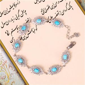 دستبند فیروزه زنانه کد 4720 