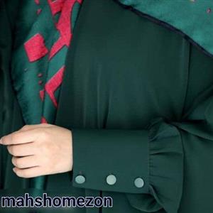 مانتو عبایی کرپ گواردین فقط مشکی مدل مهتابِ ماه شو مزون