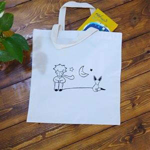 ساک پارچه ای(توت بگ)، کیسه پارچه ای نقاشی شده و رنگ ثابت و قابل شستشو