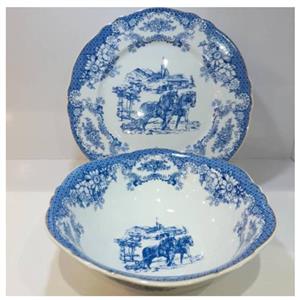 کاسه بشقاب خاص قلم ابی(طرح انگلیس وآنتیک)پسکرایه