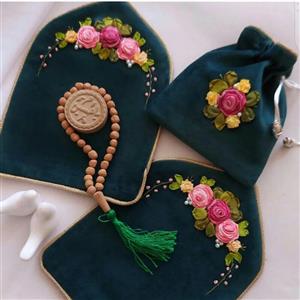 جا نماز جیبی روباندوزی همراه با کیسه