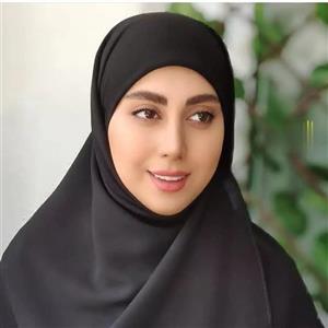 مقنعه لبنانی جنس پارچه کرپ کره در دو رنگ مشکی و طوسی