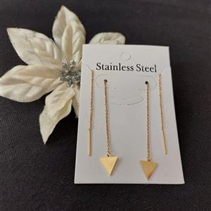گوشواره بخیه استیل رنگ ثابت