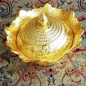 قندان گرد طلایی ترکیه رنگ ثابت