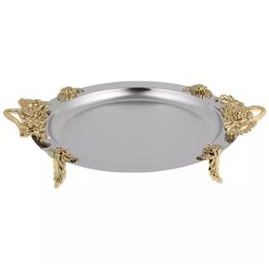 سینی  استیل پایه دار  دایره  مدل 9536