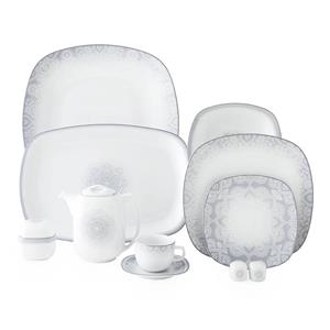 سرویس ۲۷ پارچه ادلین طوسی چینی زرین کواترو