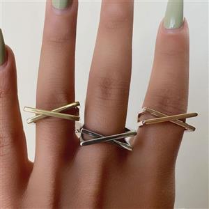 انگشتر ضربدری استیل