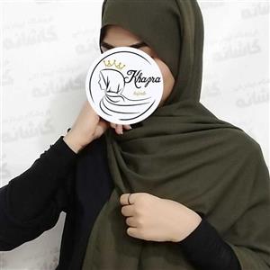 شال سبز یشمی کرپ حریر  گرم بالا درجه یک حجاب خضرا
