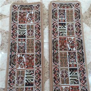 روپله ای گلیم طرح خشتی بادامی(30×80)