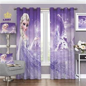 پرده اتاق خواب دخترانه دو قواره طرح انیمیشن فروزن کد S6603