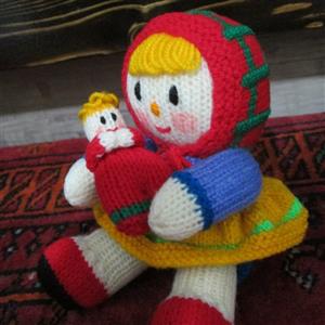 عروسک بافتنی دختر خانواده