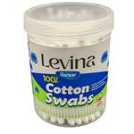 گوش پاک کن لوینا مدل cotton swabs بسته 100 عددی