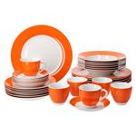 سرویس غذاخوری چینی 30 پارچه 6 نفره ون ول اسکاندیناوی  Van Well Dinner Service 30 Pieces For 6 people Vario porcelain series - orange