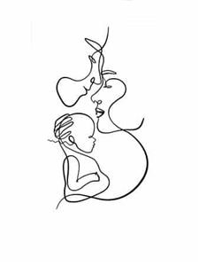 تابلو رنگ روغن لاین آرت خانواده 70*50