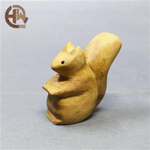 مجسمه چوبی سنجاب مینیمال/ کادویی و هدیه/ دکوری/ اچ وود