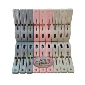 گیره لباس آرام پلاست مدل AR 2023 بسته 18 عددی