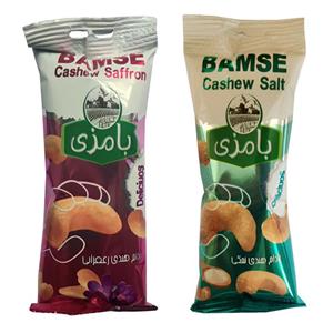 بادام هندی نمکی و زعفرانی بامزی - 30 گرم بسته 2 عددی