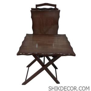 میز عسلی تاشو چمدانی جلو مبلی مستطیل روکشی کد 43