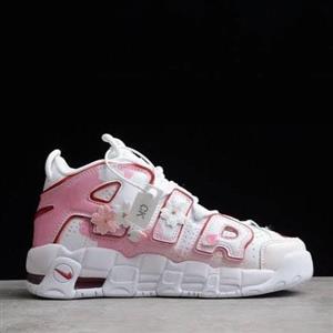 کفش زنانه نایک ایر آپتمپو صورتی گلدار Nike Air Uptempo White Pink Flower 