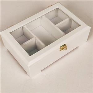 جعبه چای کیسه ای دکورستیک پنج پارته پایه چوبی پس کرایه