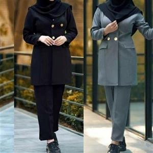 مانتو شلوار اداری ست اداری زنانه مانتو کتی کت و شلوار زنانه ست رسمی زنانه اداری جنس مکانیک پرشیا