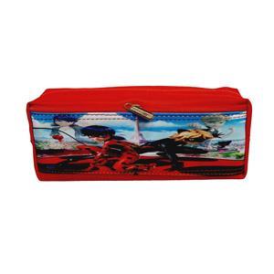 جامدادی دو زیپ \nطرح دختر کفشدوزک