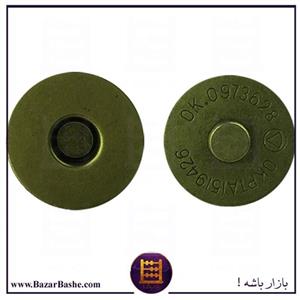 دکمه اهنربایی درشت رنگ زردقلم بسته 5 عددی